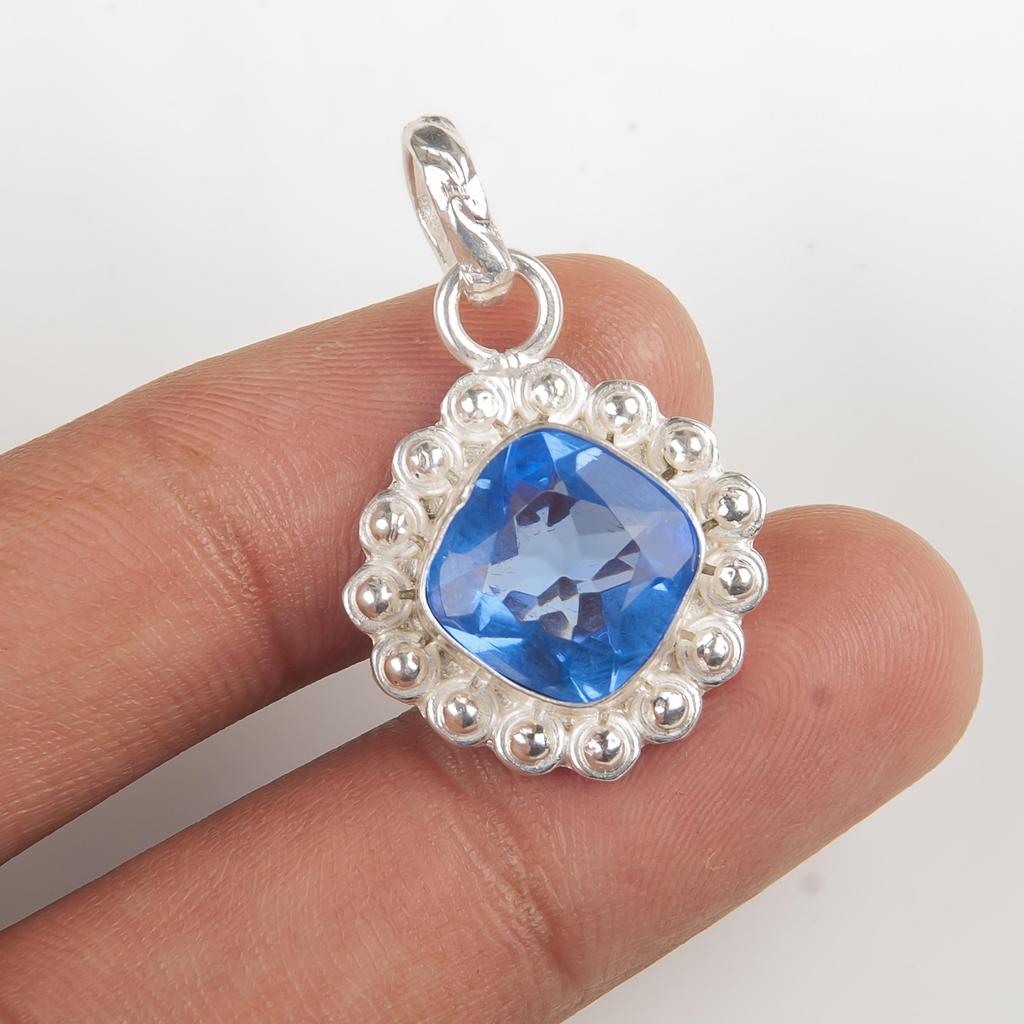 Tanzanite Handmade Gemstone Pendant, 925 Solid Sterling Silver Pendant Antique Jewelry, Pendant For Anniversary Gift