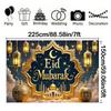 Golden Mosques and Lanterns Backdrop,Creating Festive Atmosphere,for Event Decor,Studio Photography,Event Supplies