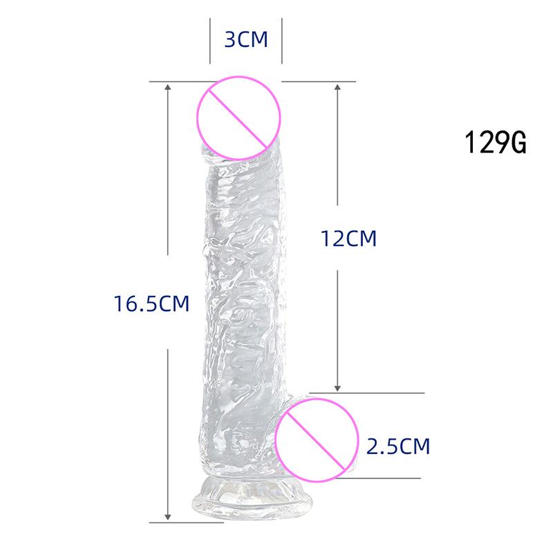 Big Crystal Jelly Realistic Clear Dildo Suction Cup Huge Transparent Penis Dick Anal Product Sex Toys For Woman Lesbian Adult