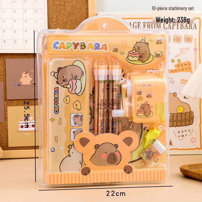 Capybara Creative Stationery Set - Perfect Kindergarten & Primary School Gift