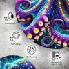Vibrant Octopus Round Metal Tin Sign for Indoor Outdoor Home Garden Wall Decor