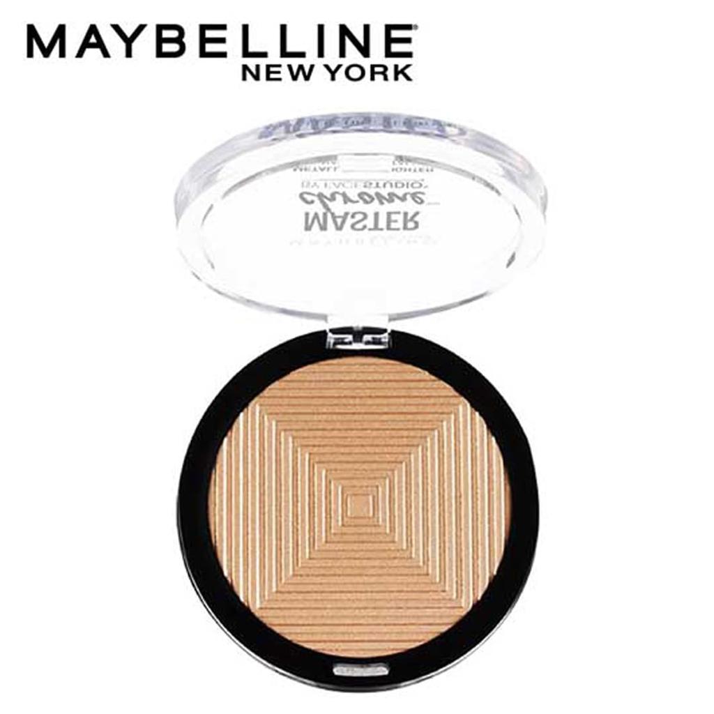 Maybelline New York Master Chrome Metallic Highlighter Bronzer 100 Molten Gold Sheen Powder 6.7g Compact Glow Illuminate Face Makeup