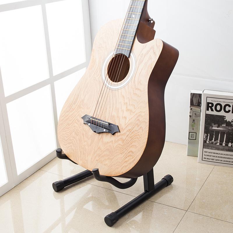 Dual-Use Iron A-Frame Tabletop Guitar Stand for Folk & Classical Guitars