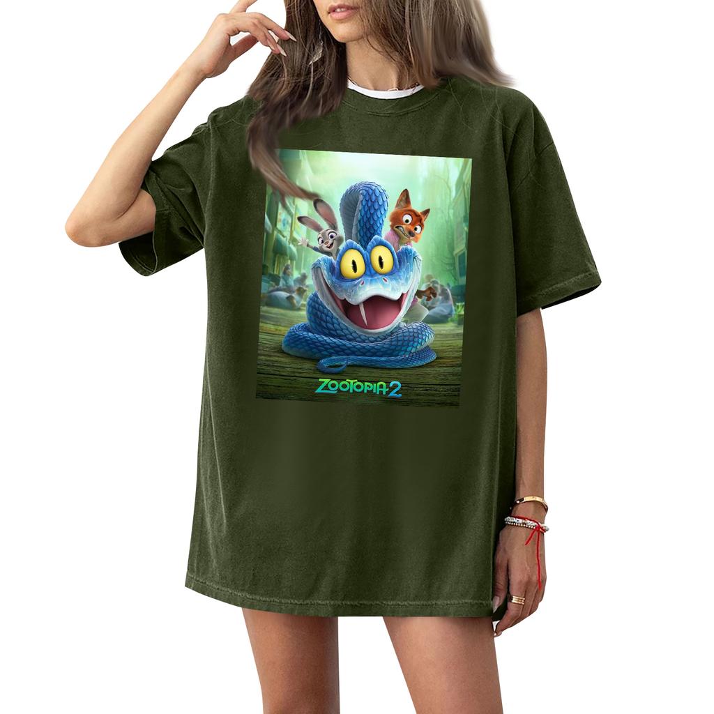 Damen Casual Mode Rundhals Bedrucktes Kurzarm T-Shirt Top