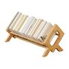 Yousheng Solid Wood Bookshelf, Desktop Book Rack with Triangular Support, Tilted Design Book Display Stand, Simple Book Storage Rack for Home Office