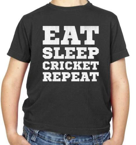 Eat Sleep Cricket Repeat Kids T-Shirt - Player - Cricketer - Ashes - Sport 140