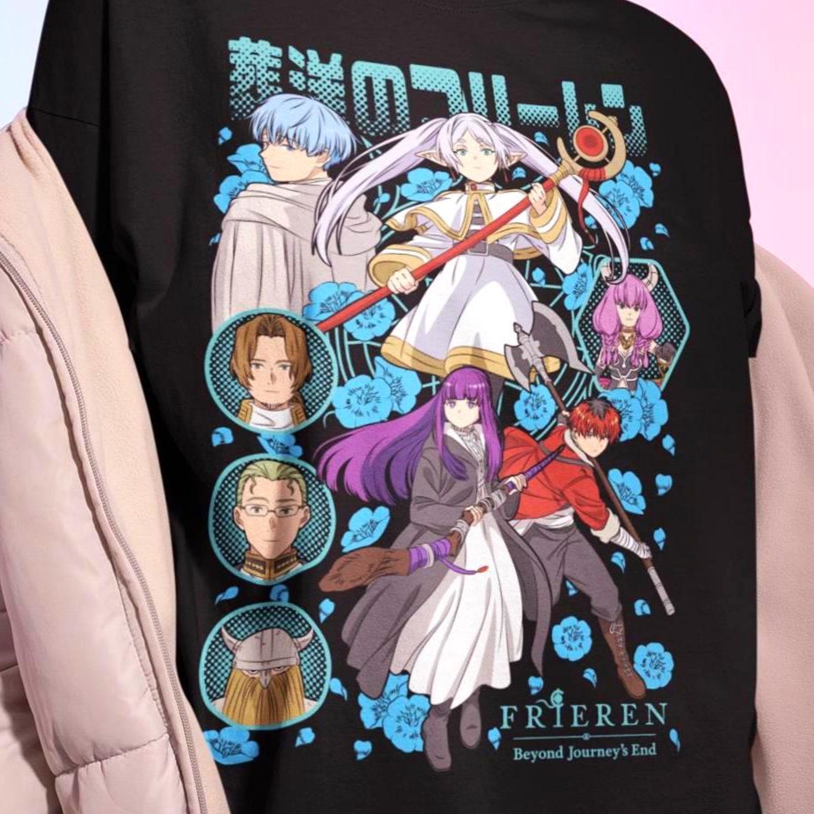 Sousou No Frieren Shirt -Frieren Tshirt,Anime Tee,Manga Sweatshirt,Himmel,Mimic,Fern,Stark S