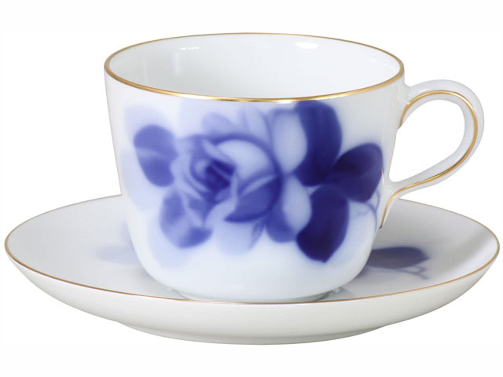 

Okura Art China Blue Rose Morning Cup & Saucer, Coffee/Tea, 295cc, Made in Japan, 26C/8211