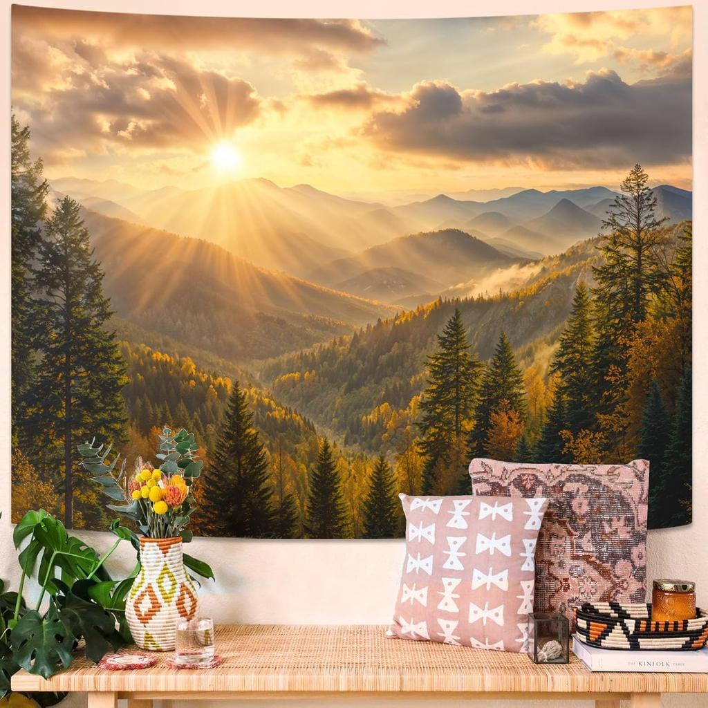 Landscape Tapestry Scenery Art Wall Tapestries Nature Wall Decor for Bedroom Living Room Backdrop Fantasy Mountain