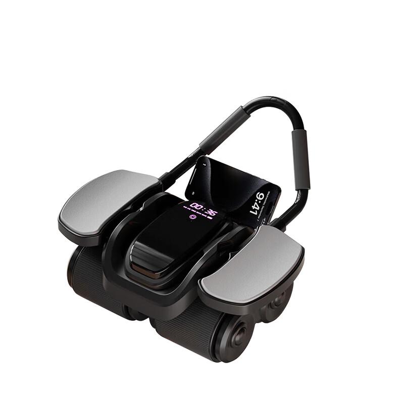 Doublealpha Smart 4-Wheel Automatic Rebound Ab Roller & Plank Trainer