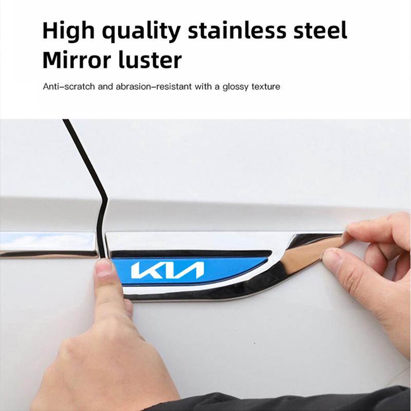 2Pcs Car Accessories Side Doors Blade Stickers Styling For KIA EV6 Stinger RIO Sorento Picanto Ceed Borrego Syros K4 K5 Sonet