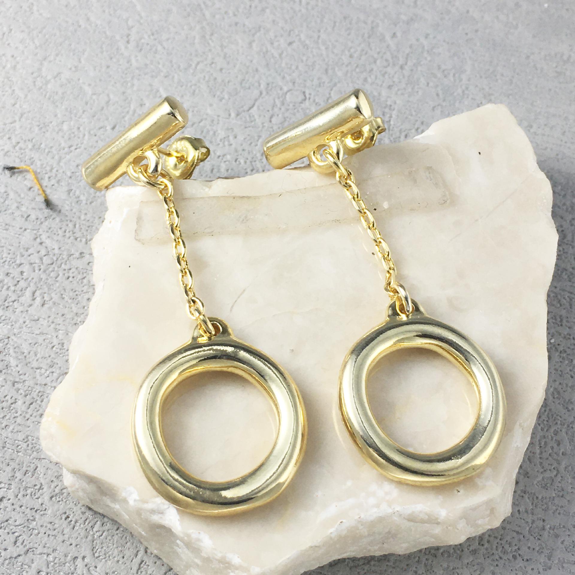 UNode50 Retro Gold-Plated Geometric Earrings - European  American Style Gift Jewelry UNED 0028