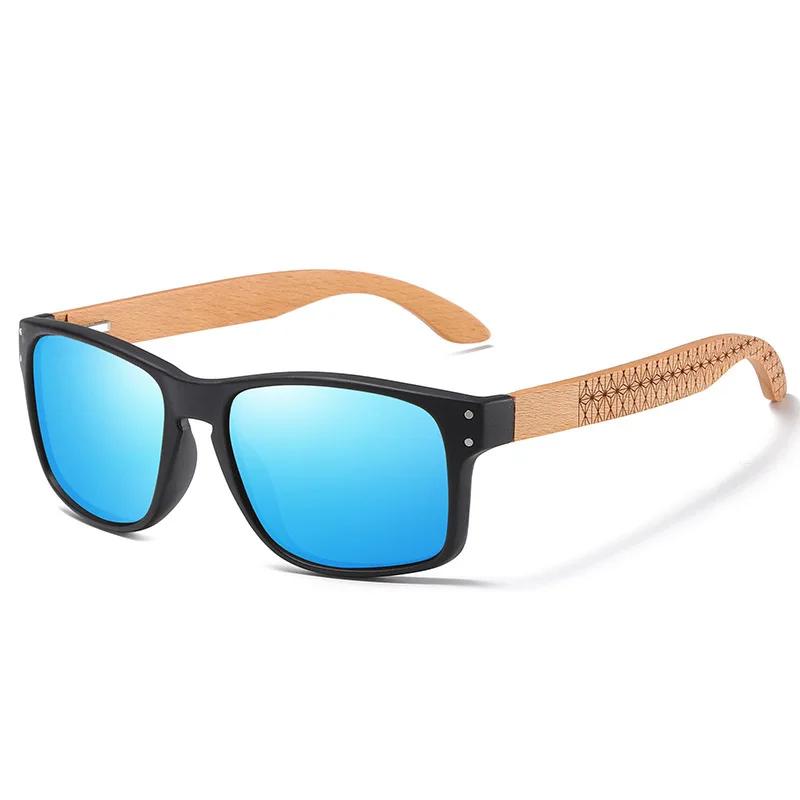 Fashion Design Sunglasses Men Polarized Wood Handmade Eyewear Outdoor Camping Driving Sun Glasses for Man Gafas De Sol Hombre