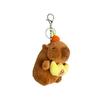 Cute Pull Rope Plush Gold Ingot Capybara Orange Kapibala Doll Children's Toy Grab Machine Doll Doll