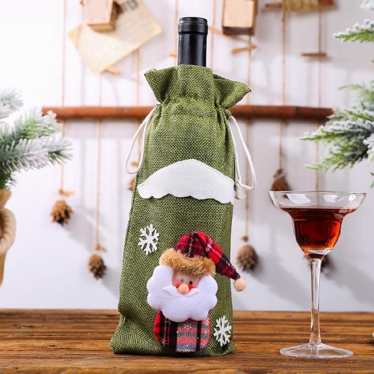 Christmas Wine Bottle Cover Wine Gift Bag New Year 2023 Xmas Gifts Holiday Party