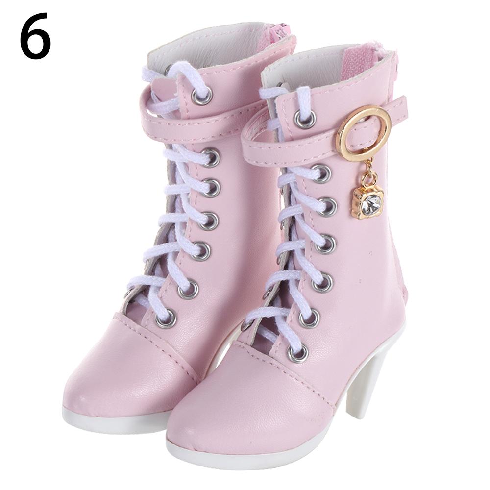 60CM Doll Shoes Princess High Heels Fashion PU Leather Boots Long Knee High Boots For 1/3 Bjd Doll Clothes Accessories