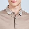 Antonio Men's Silk Blend Striped Polo Shirt