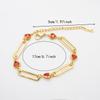 Crystal Heart Bracelet Adjustable Gold Color Stainless Steel Metal Chain Bracelet for Women Men Casual Party Jewelry for Girl