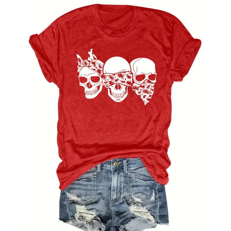 Letter Print Short Sleeve, Casual Short Sleeve Round Neck T-Shirt, Women'S Clothing
