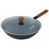 Zhang Xiao Quan Round Bottom Iron Wok with Lid