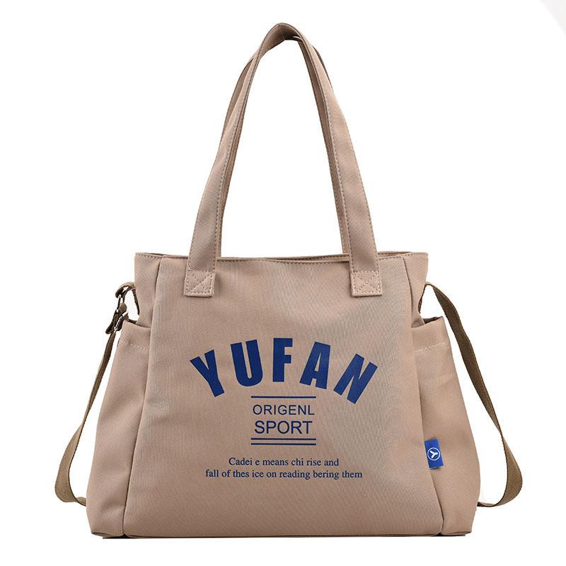 Japanese Style Canvas Tote Bag With Street Chic Design And Retro Feel хаки