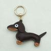 In-Stock Dachshund Cartoon Pendant Leather Dog Bag Charm Phone Case Accessory Creative Car Charm