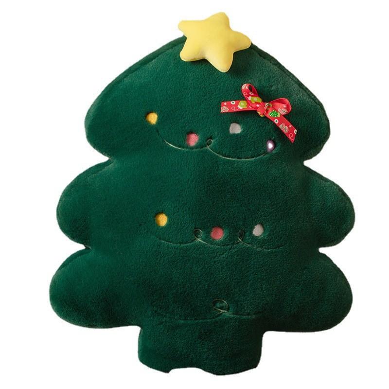 Christmas Decorations Creative Cute Christmas Tree Shape Plush Bed Pillow Super Soft Cartoon Doll Doll