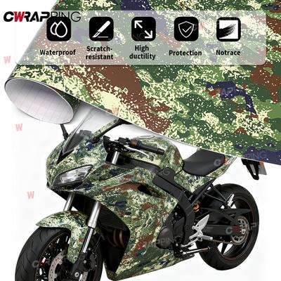 Car Wrap Vinyl for Motorcycle Waterproof Tuning Auto Accessories Camouflage Printed Motorcycles Self-adhesive Film Sticker Body