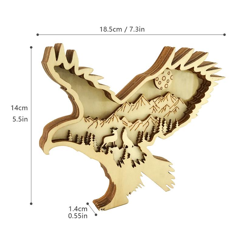 

3D Деревянный Пазл-Игрушка «Орел» - Ручная работа, Лазерная резка, Модель животного, Украшение