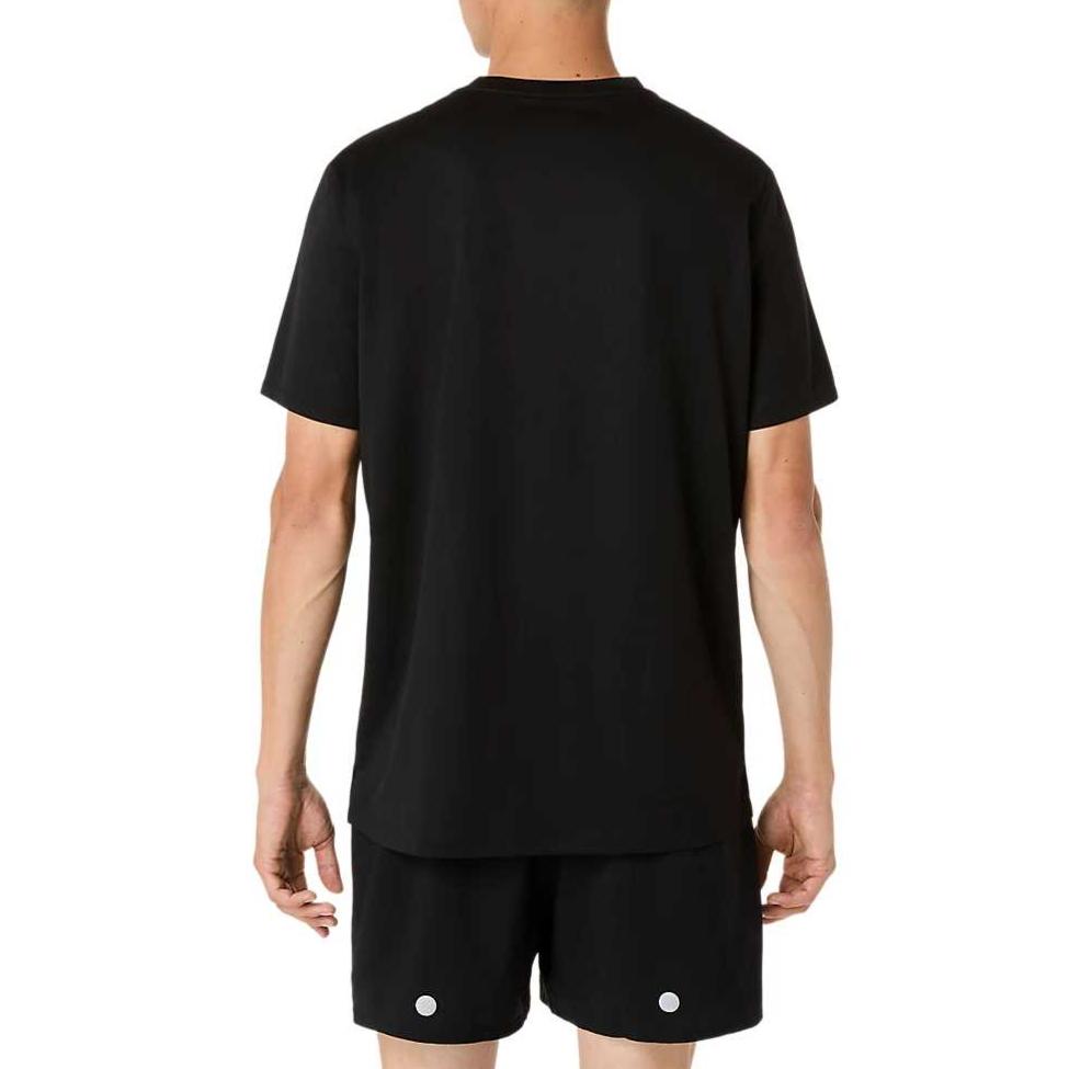 ASICS FUJITRAIL T Shirts Men's Performance Black/Beige/Carbon Crew Neck Moderate Straight Fit 2011D527-001