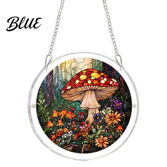 Garden Decorative Suncatcher Acrylic Puzzle Suncatcher Stained Glass Style Window Hanging Sun Catcher Panel DIY Colorful Art Jigsaw for Home Decor