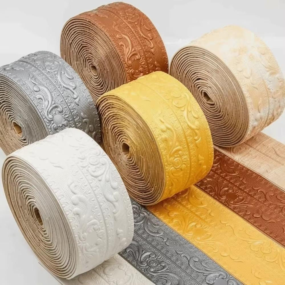 2.3M/Roll Wall Sticker Self-Adhesive Foam Edge Banding DIY Skirting Line Decor  Wall Border