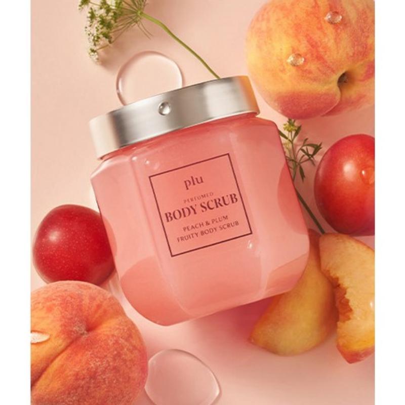 plu Perfumed Sugar Fruity Body Scrub PEACH PLUM 500g