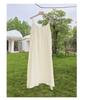 Elegant Linen Cotton Slip Dress With Flowy Skirt Loose Fit U-Neck Backless Maxi Vacation