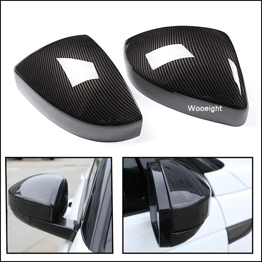 

Wooeight Carbon Fiber Автомобильные крышки зеркал заднего вида Крышки Крышки Вентиляционный динамик Отделка динамика Рамка переключателя для Land Rover Discovery Sport