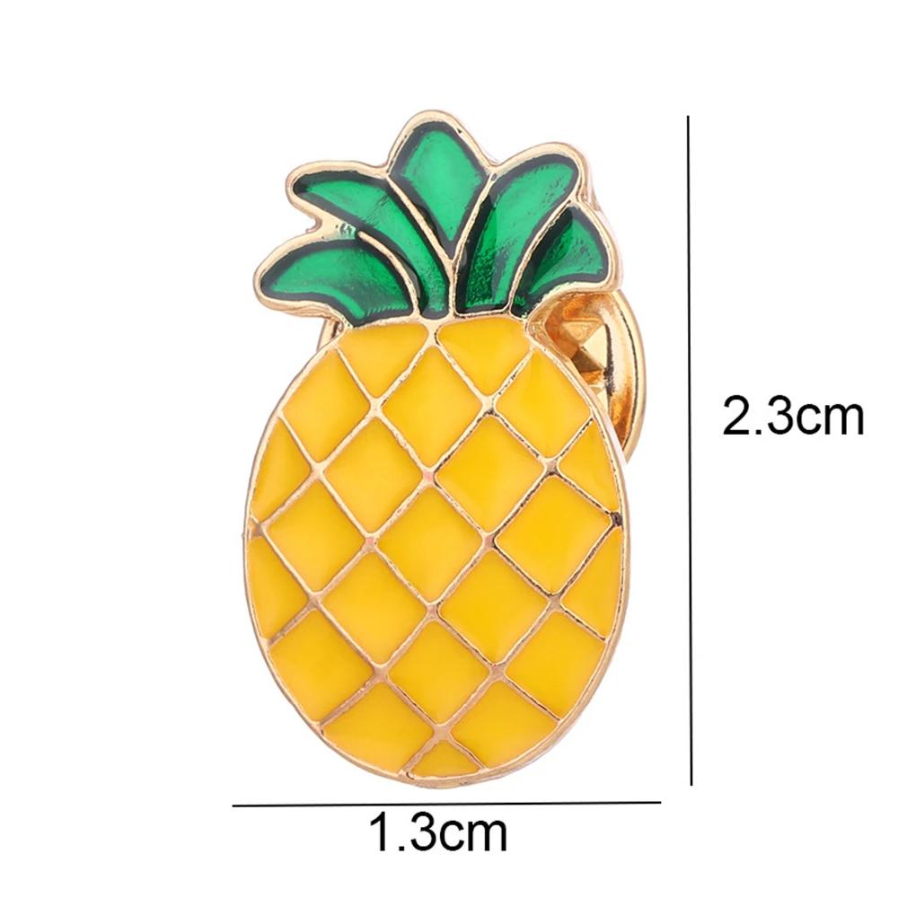 Cute Fruits Series Brooch Cartoon Custom Pins Strawberry Pineapple Peach Apple Persimmon Enamel Badge Jewelry for Backpack Gifts