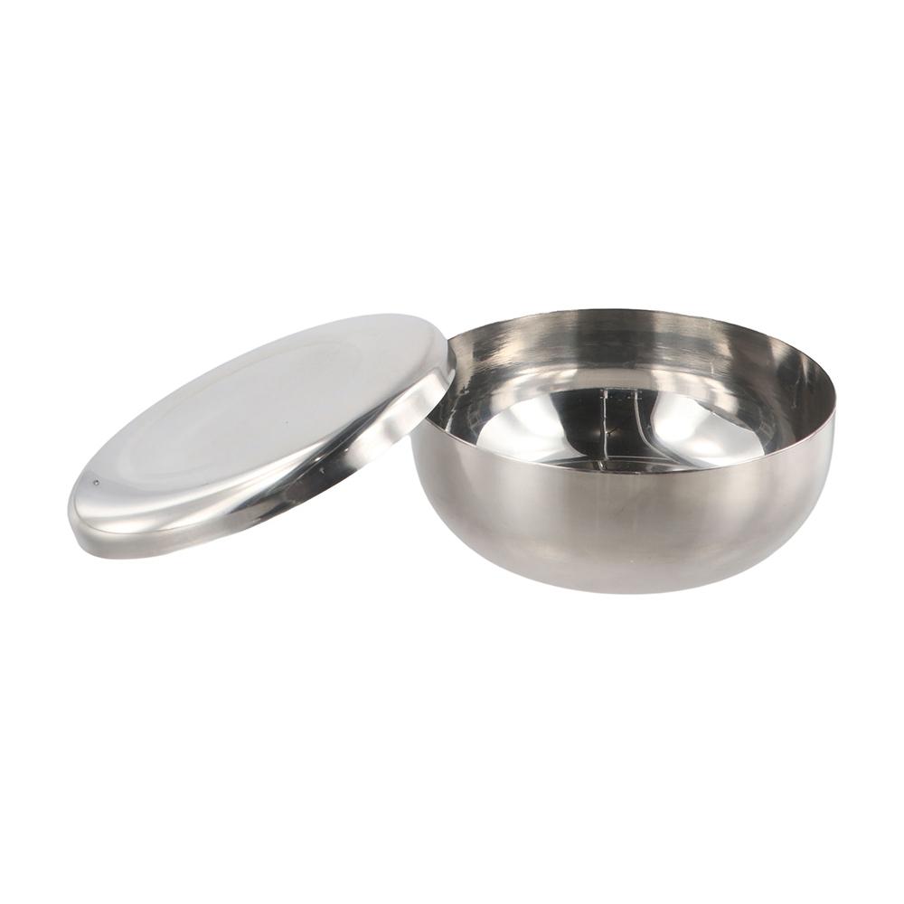 Round Korean Stainless Steel Bowl With Lid Children Bowl Tableware Rice Bowl  Kimchee