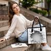 Creative Crack Pattern Tote Bag Large Capacity Casual Handbag for Daily Shopping Travel Commute