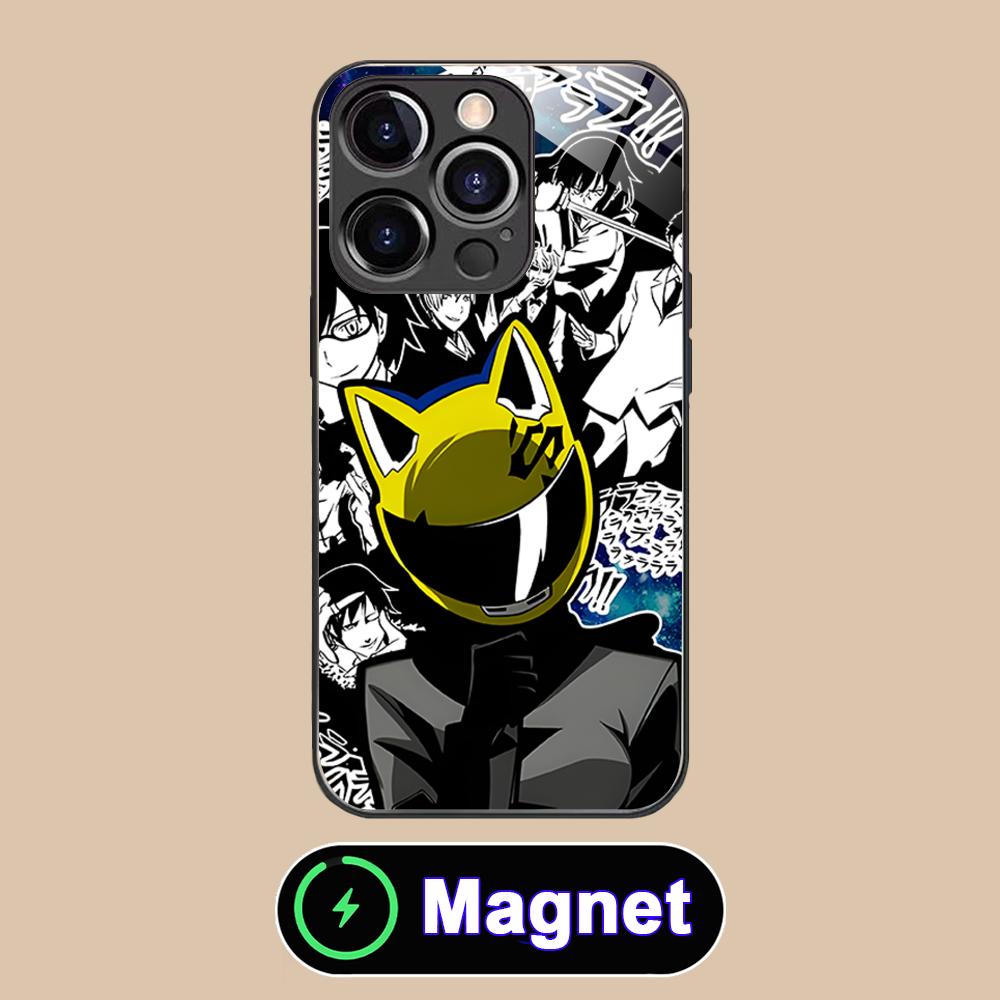 Anime Durarara Phone Case for iPhone 17 16 15 14 13 12 11 Air Pro Max Plus Mini Glass MagSafe Cover