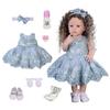 Lifelike 55 Cm Princess Reborn Baby Doll Bathe Silicone Vinyl Newborn Babies Doll Toy Suit Kids Early Educational Christmas Gifts