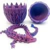 3D Printed Dragon Egg Toy Movable Joints Articulated Dragon Figurine Model Toy Desktop Decoration Kids Adults Collection Gifts
