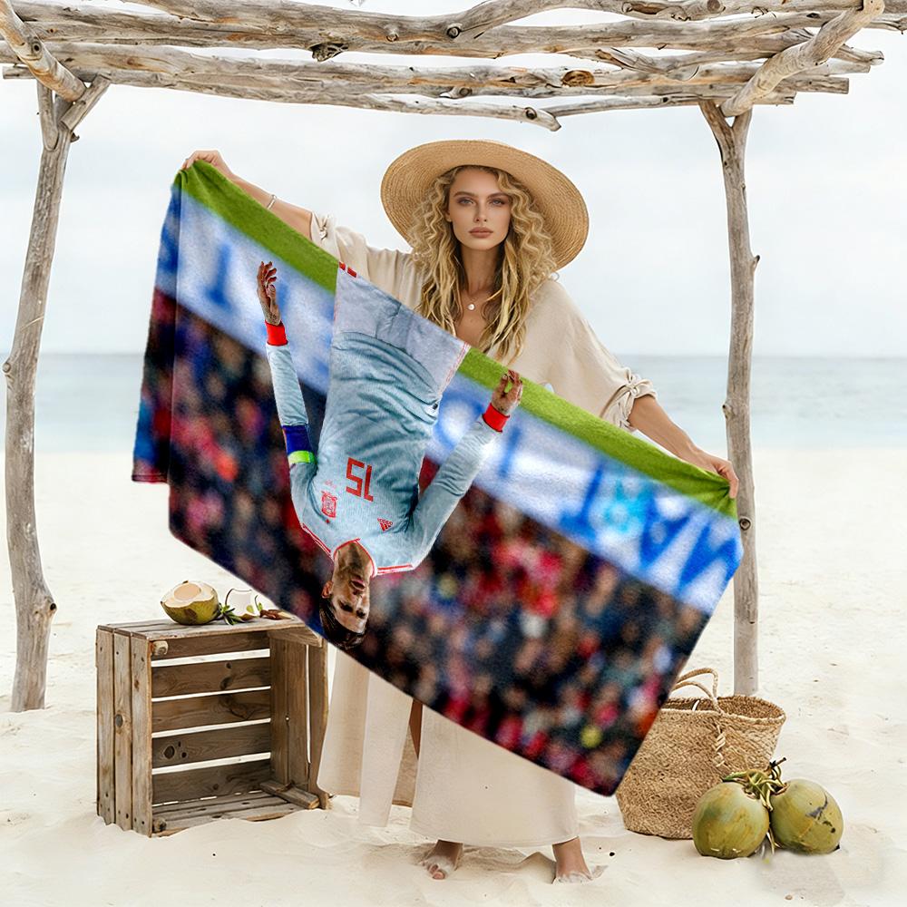 David De Gea Celebration Beach Towel Super Soft Microfiber Quickdry Fabric Comfortable Lightweight