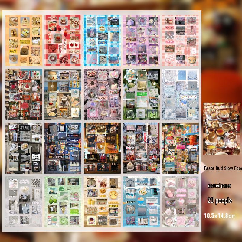 Vintage Japanese Food-Themed Sticker Journal