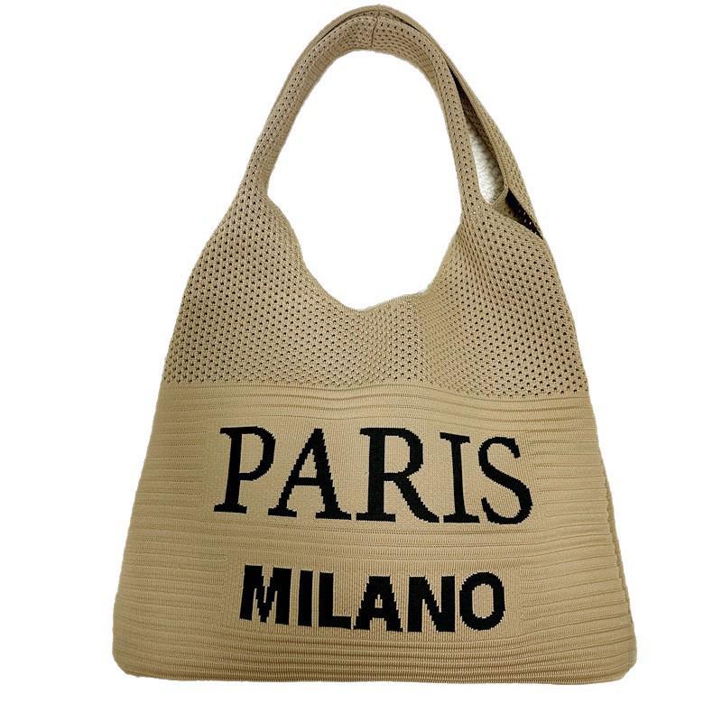 Exquisite 2026 Knitted One-Shoulder Tote: Versatile, Large-Capacity, All-Match Casual Handbag.