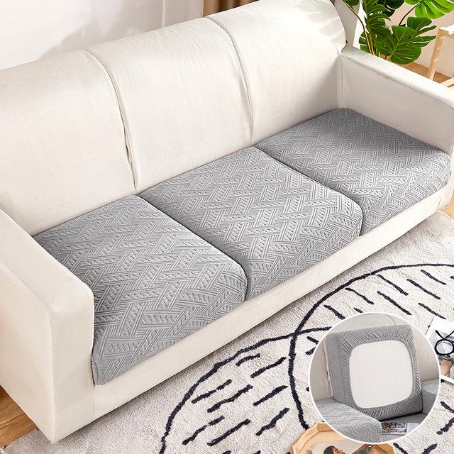 Jacquard Living Sofa Cushion Seat Cover Anti -Dust Tight Wrap Furniture Protector For Pets Kids Family Room Protective Slipcovers 1 /2 /3 /4 Seaters