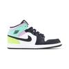 Zapatillas Air Jordan 1 Mid PS Pastel para Niños Blanco Negro Voltio 640734-175
