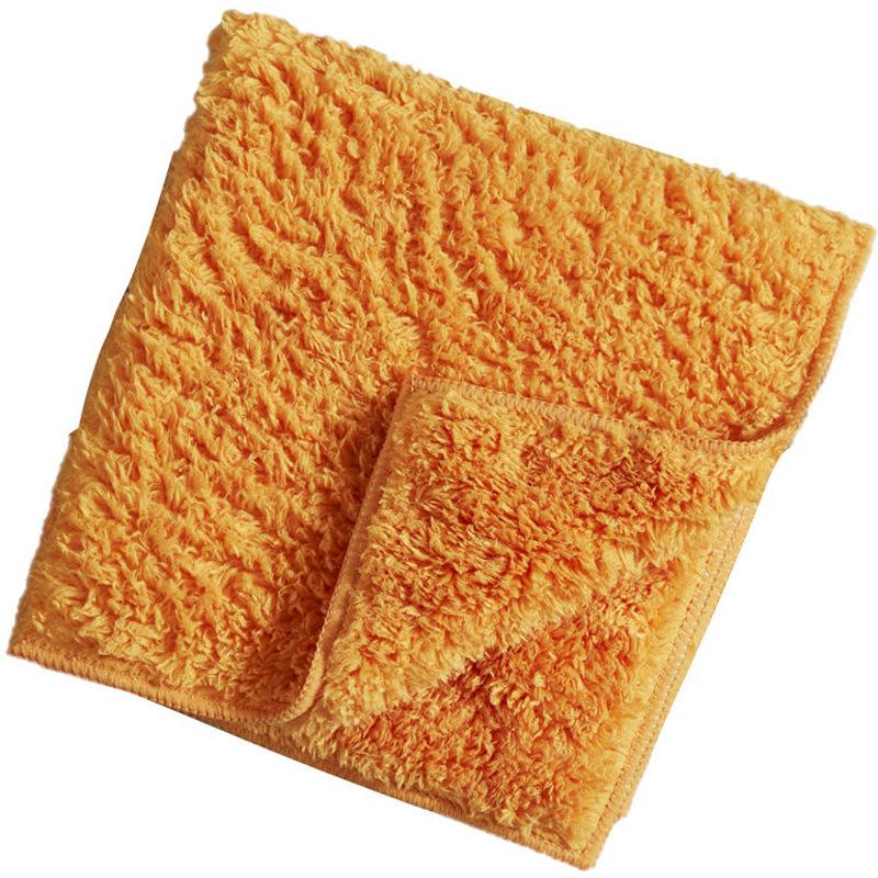 Thickened Coral Fleece rag Household cleaning cloth Multifunctional household scouring cloth Kitchen absorbent towel Dishcloth