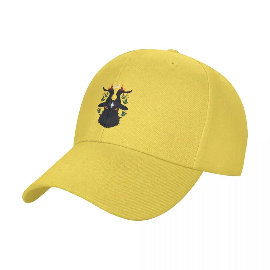 New Yule Goat Baseball Cap Black Anime Hat Hood Trucker Hat Womens Beach Visor Unisexs