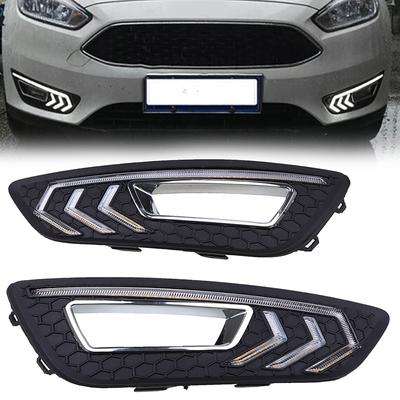 12V LED Auto Auto DRL Tagfahrlicht Stoßfänger Vorne Nebel Lampe Fit für Ford Focus (DYB) Turnier 2015-heute Facelift