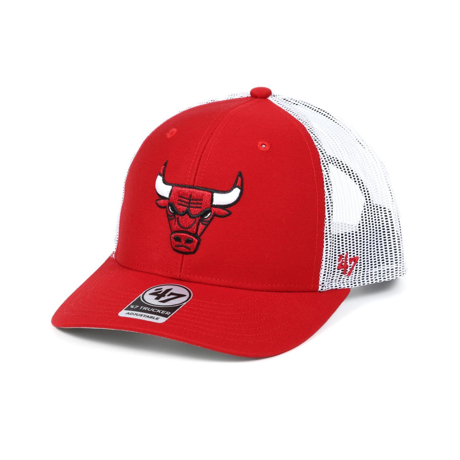 Used New 47 Brand (Forty Seven Brand) Mesh Cap 47 TRUCKER NBA Chicago Bulls Chicago Bulls